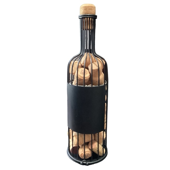👜Wine‎ bottle wired shaped cork holder 13” tall - Picture 4 of 15